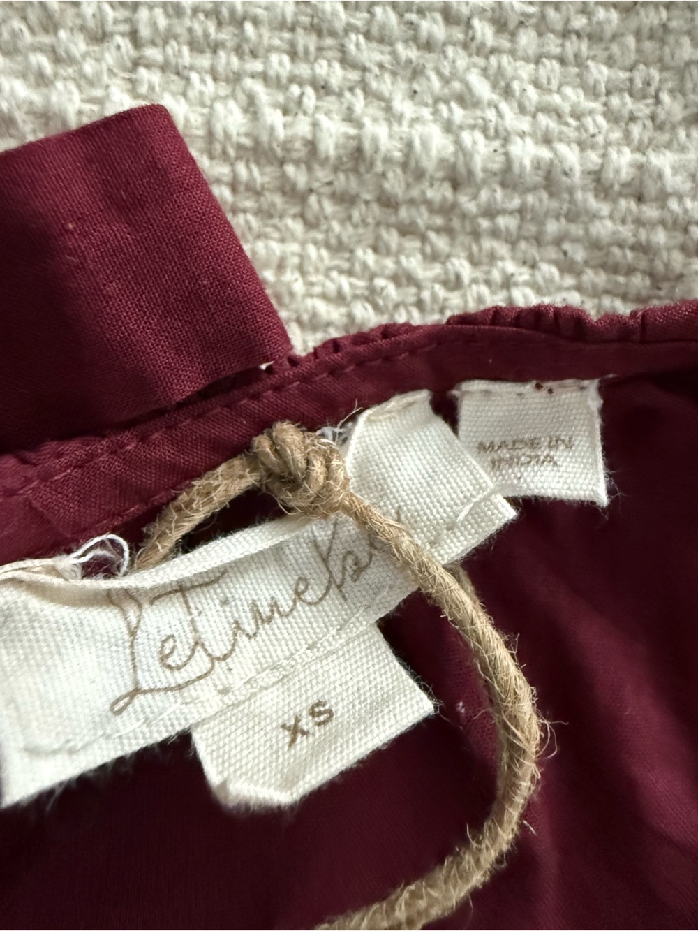 Anthropologie Let Me Be Burgundy Floral Embroidered Tunic Babydoll Dress - Picture 5 of 10